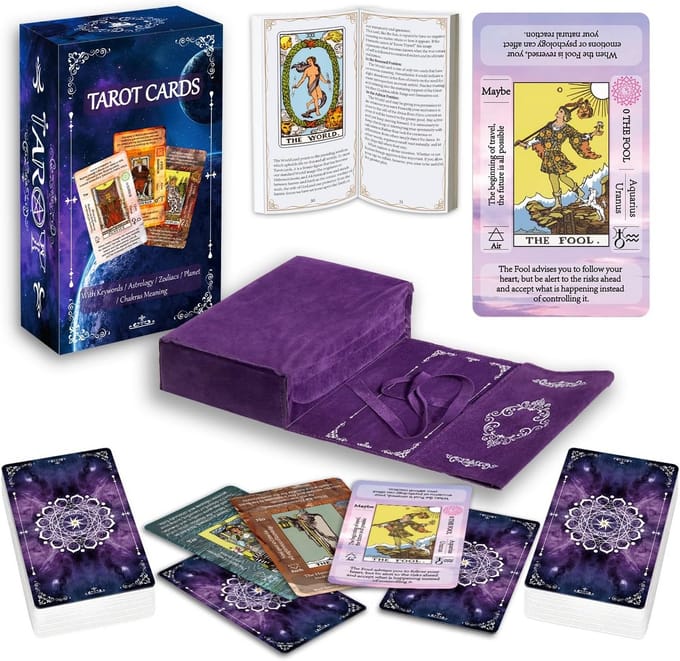 Tarotkaarten Set voor Beginners: Compleet Deck met Gids en Fluweel Zakje