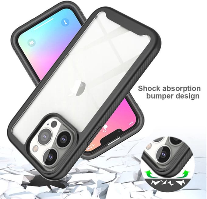 Techsuit - Defense360 Pro + Screen Protector - iPhone 14 Pro - Black
