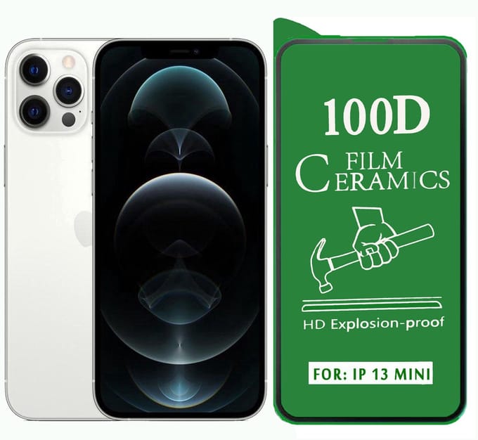 IPhone 13 MINI Screenprotector Folie Anti-Shock 100D HD Explosion-proof Ceramics Protector Film -1 STUK