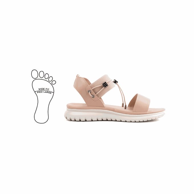 Verstelbare sandalen met brede neus, model H - Lou