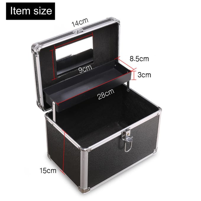 Cosmetische organizerbox Draagbare make-upkoffer Afsluitbare opbergdoos voor sieraden en make-upgereedschap