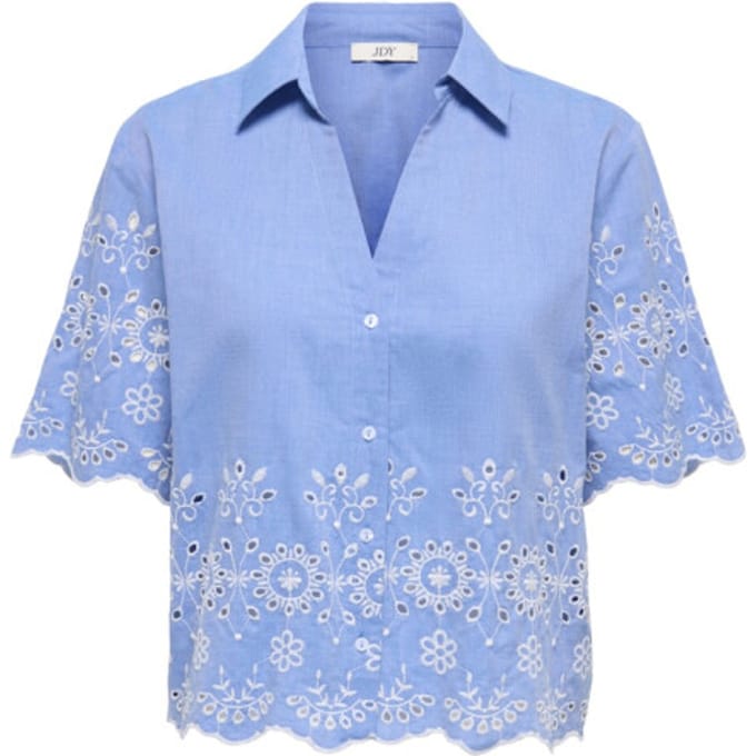 JDY - JDYMARINA 2/4 EMBROIDERY SHIRT WVN - Dames - Blouses