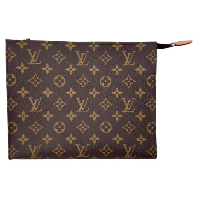 Louis Vuitton Monogram Toilettas in Bruin Leer