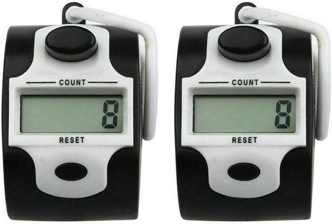 Digitale Tally Teller - Hand Teller - Aanwezigheid Tellen - Compact Ontwerp - 5 Cijfers - Wit
