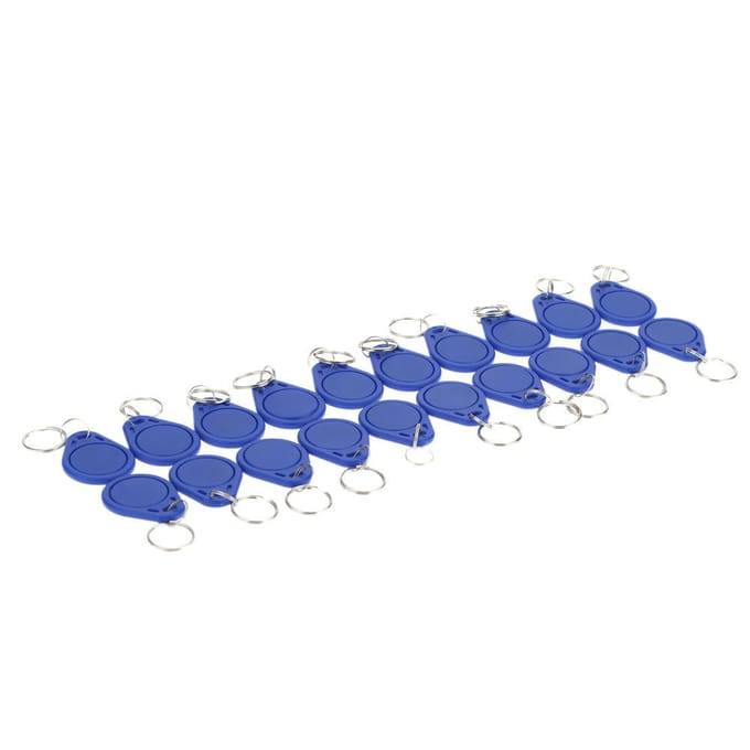 20 stuks beschrijfbare herschrijfbare 125KHz RFID-tag sleutelhanger sleutelhanger kaarten kopieerapparaat voor toegangscontrole blauw