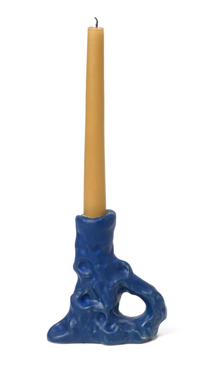 Ferm Living Dito enkele kandelaar - blauw