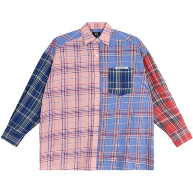 Alix The Label Ladies Woven Check Mix Blouse Blouses Dames - Multi - Maat L