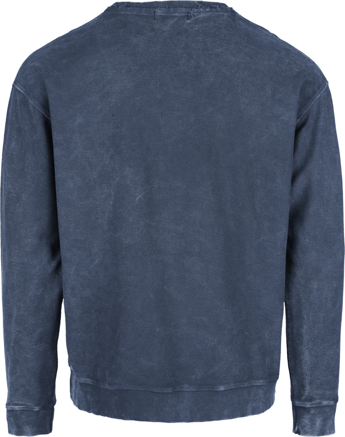 R.E.D. Rock-Engineered Design Blauw sweatshirt met open naad bij de kraag - Heren - XL