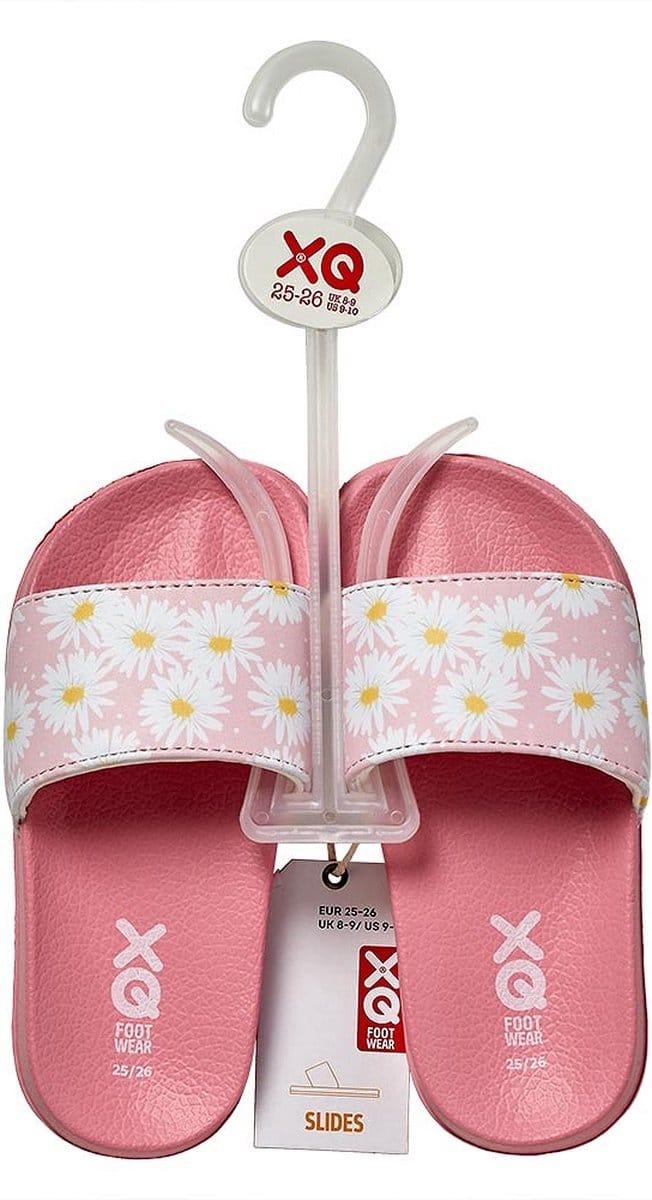 XQ Footwear - Slippers - Bloemen - Roze - Maat 35/36