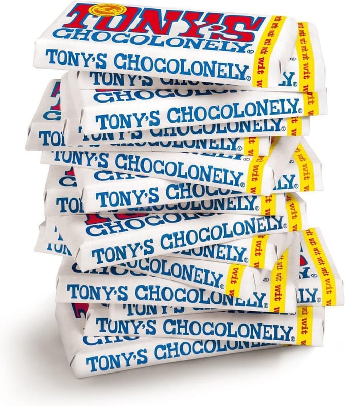 Tony's Chocolonely Witte Chocolade Reep 15 x 180 gram Chocola