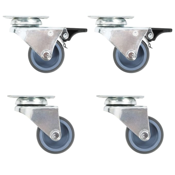 vidaXL - Zwenkwielen - dubbel - 4 - st - 50 - mm