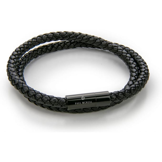 Paul McNeal MB0022BB Lederen Armband Lengte 21cm