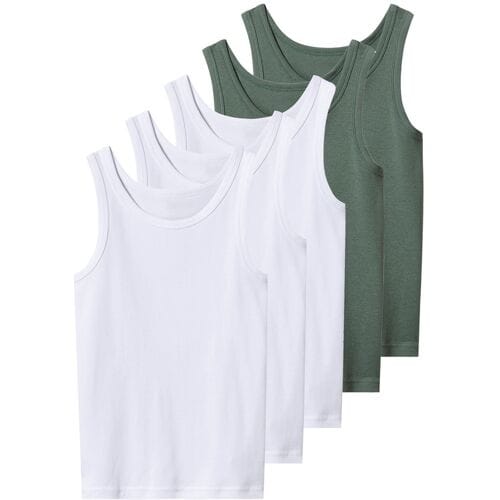 ESMARA Set van 5 kinder hemden (Wit/groen, 146/152)