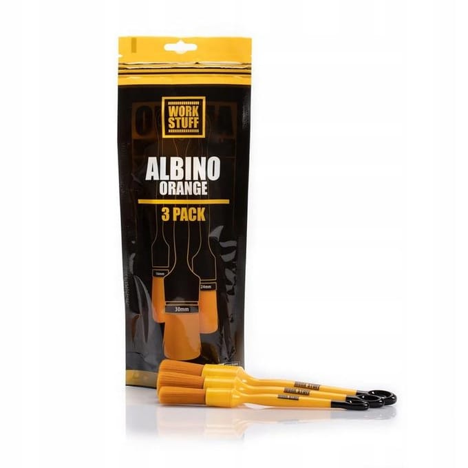 Work Stuff Albino Orange Detailing Penseel Set (3 stuks)