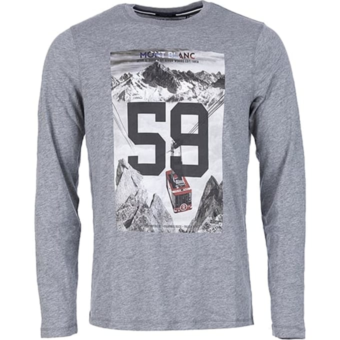 River Woods Custom Fit Round Neck T-shirt In Grey Maat: S | Longsleeves Outlet | Heren | Grijs