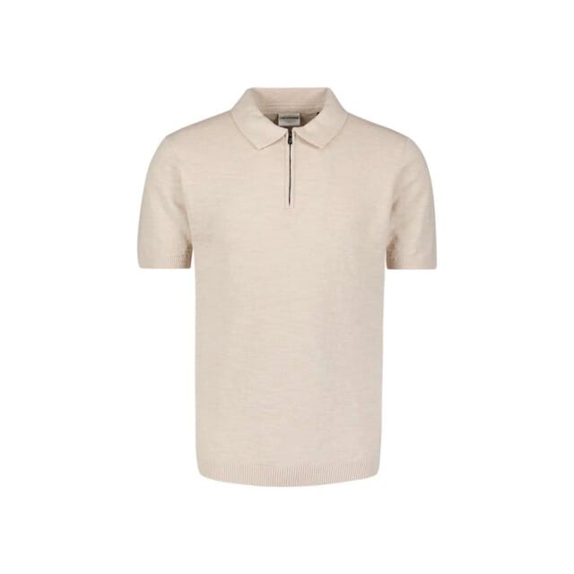 No Excess Pullover short sleeve polo zip frot desert