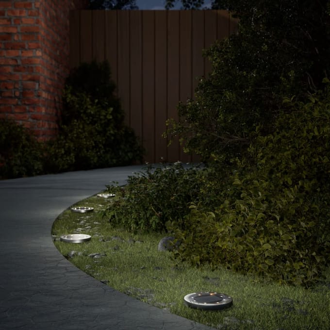 vidaXL Grondlampen 12 st solar met grondpennen warmwit