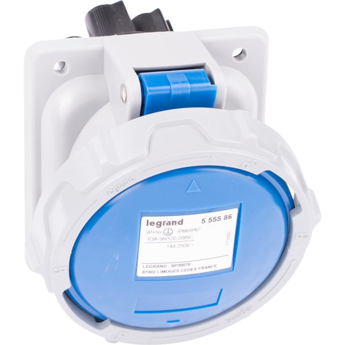 Legrand inbouwstopcontact 230V 63A 4P+A IP67 P17 - 555586