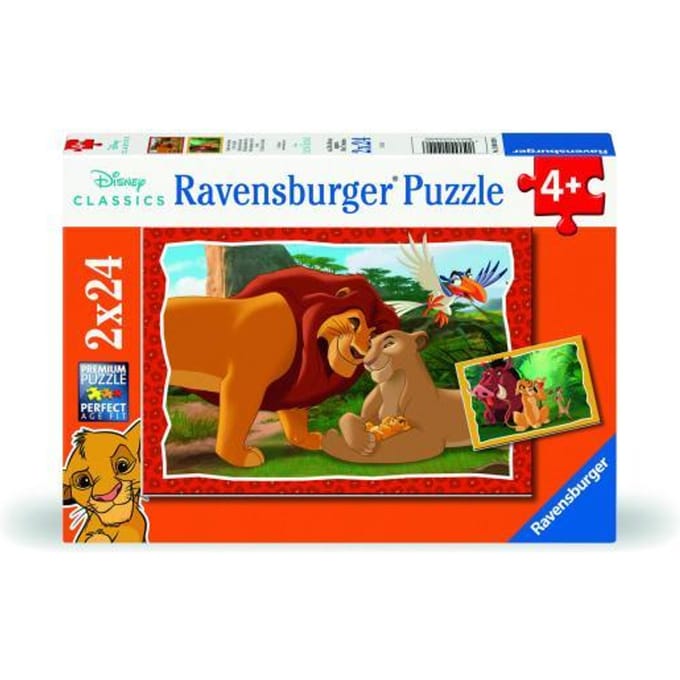 Ravensburger puzzel The Lion King - Twee puzzels - 24 stukjes - kinderpuzzel