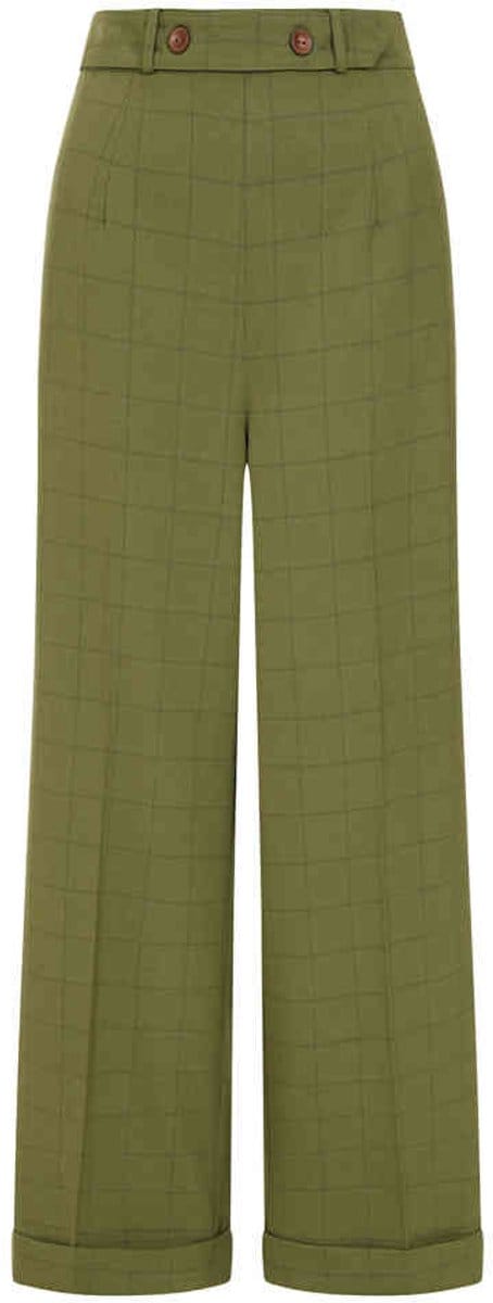 Banned - Bonnie Wijde broek - S - Groen