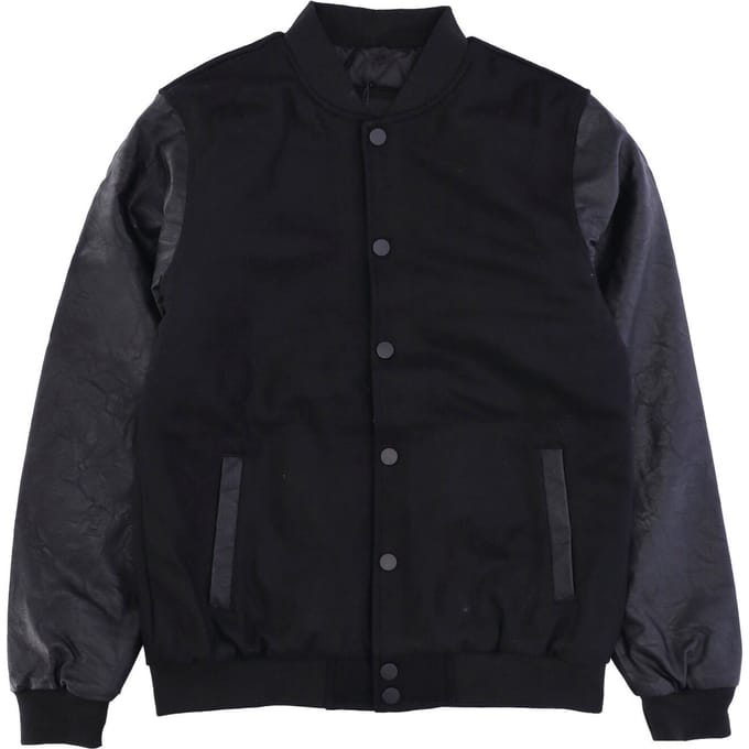 Urban Classics - Oldschool College jacket - XS - Zwart/Zwart