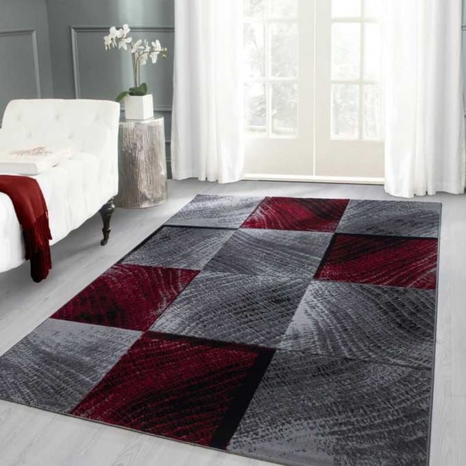 Modern Design Plus Tapijt 8003 Rood 80x150 cm