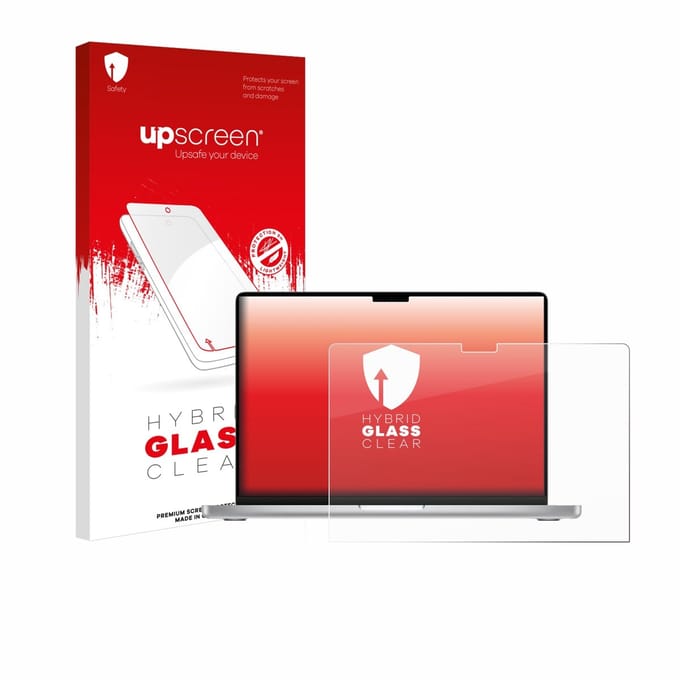 upscreen - Screenprotector voor Apple MacBook Pro 14" M2 2023 - Folie Beschermfolie Beschermglas transparant