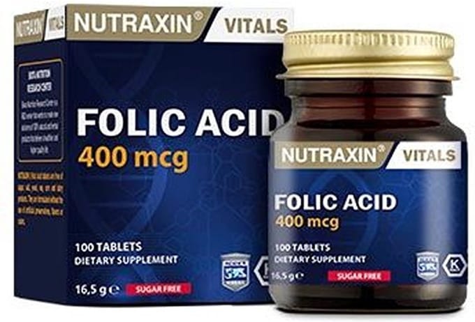 Nutraxin - Foliumzuur - 100 Tabletten - Zonder Smaak