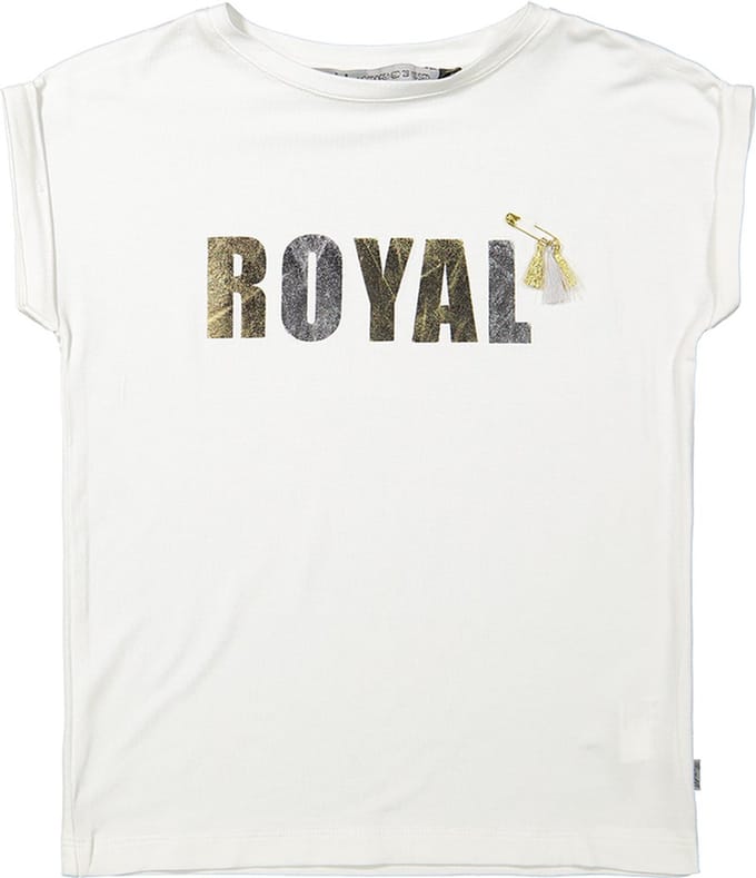Rumbl Royal - T-shirt - Offwhite - Royal - Maat 104/110
