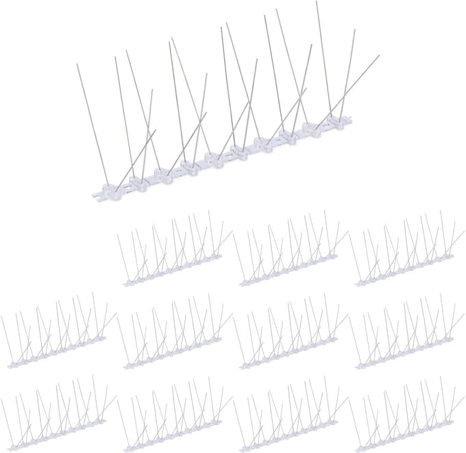 duivenpinnen set van 12 - 25 cm breed - rvs