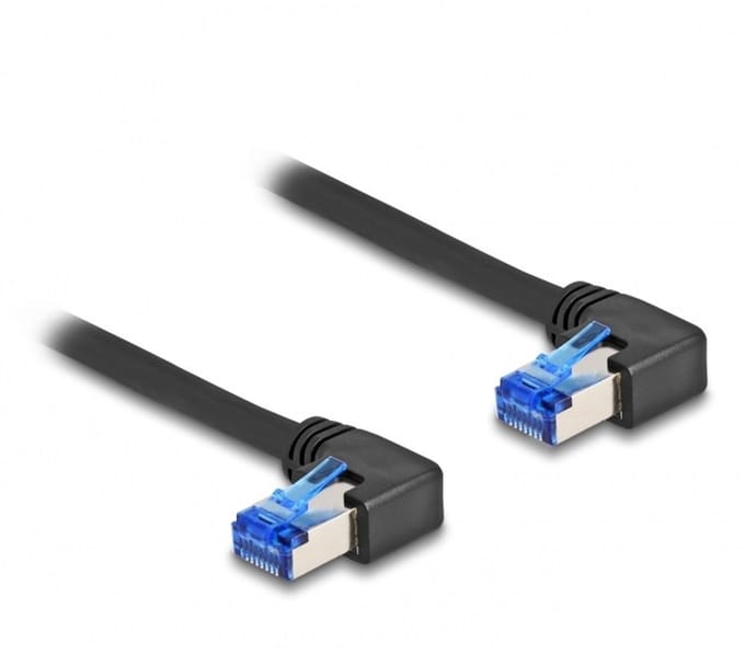 SFTP CAT6a netwerkkabel | haaks (links) / haaks (links) | zwart | LSZH | 2 meter