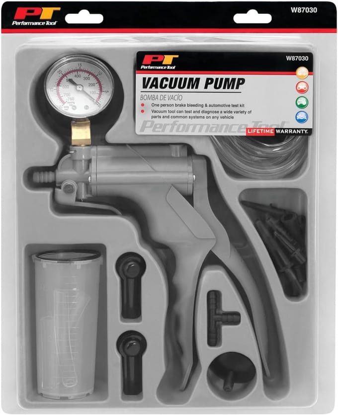 Vacuümpomp Remontluchter - Handpomp Testkit - Remmen Ontluchten - Diagnostisch Gereedschap - 30 cm - Metaal