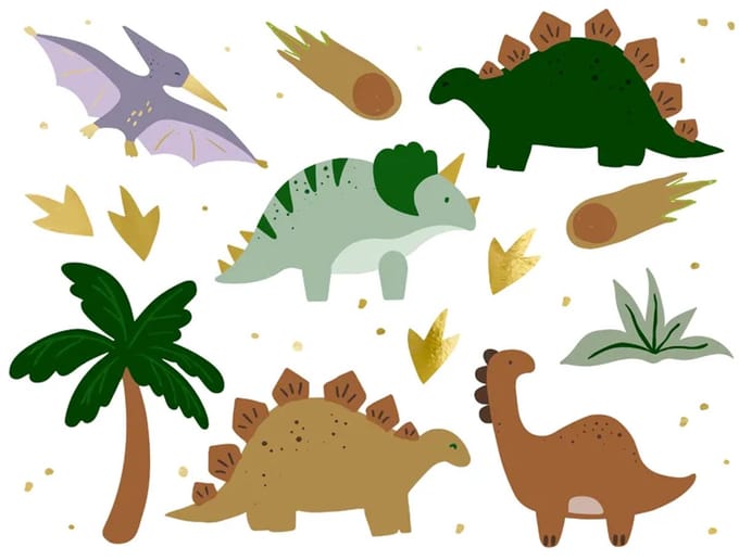 PartyDeco - Temporary tattoos Dinosaurus
