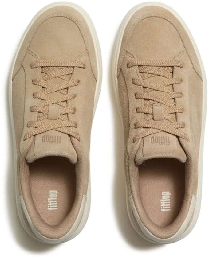 FitFlop RTG Suede Snake Lace Up Sneakers LICHTBRUIN - Maat 37