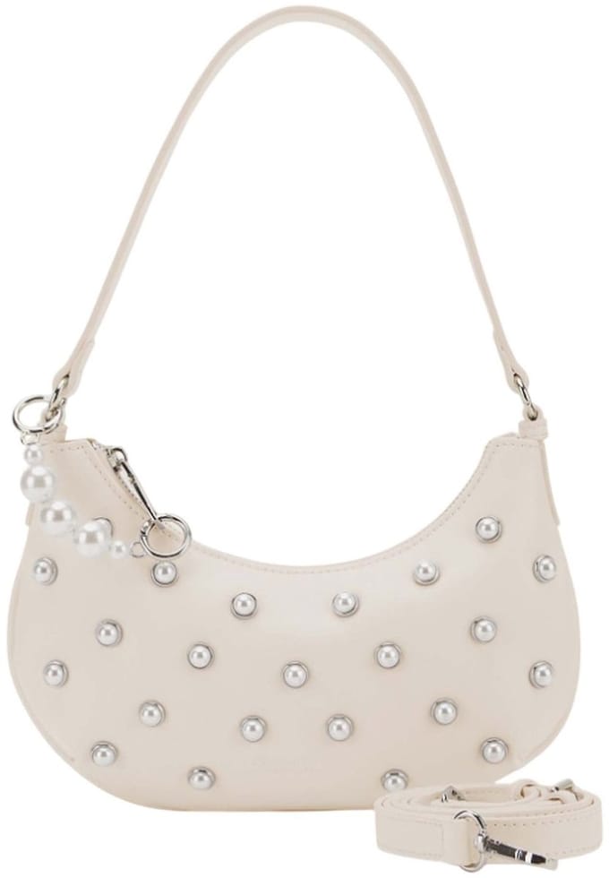 SEIDENFELT MANUFAKTUR Schoudertas Tydal Halfmoon Bag Cream Crème