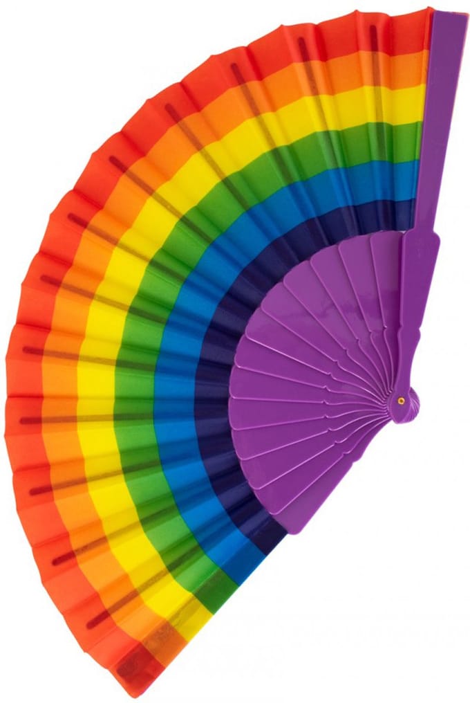 Waaier regenboog kleuren