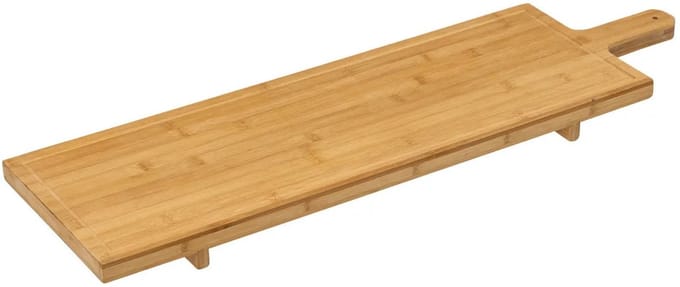 5Five Serveerplank voor hapjes/tapas - 26 x 88 cm - bamboe hout - borrelplank - Extra groot