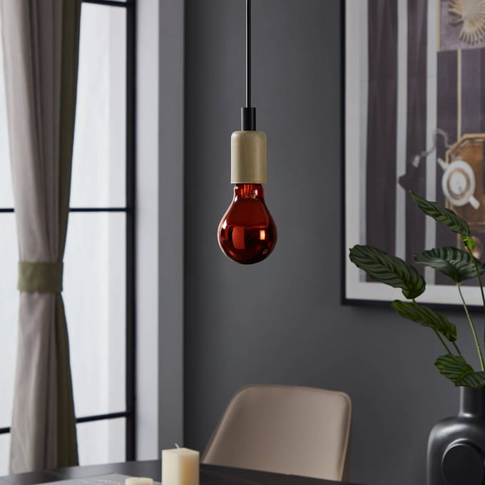 Eglo Ledfilamentlamp Peertje - Koper - D7,5cm - Dimbaar - Warm Wit - E27 - 4w