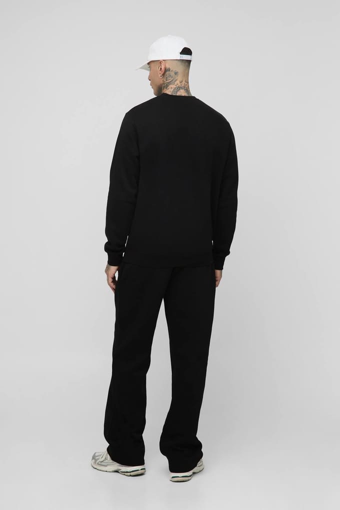 Tall Essential Straight Leg Jogger | Black | Size XL