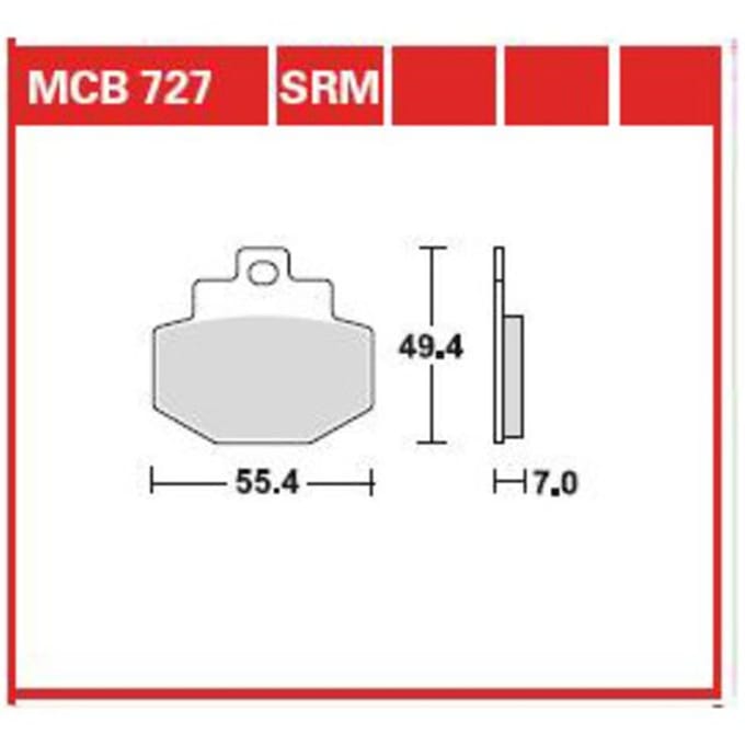 Trw Remblokkenset, schijfrem LUCAS MCB727