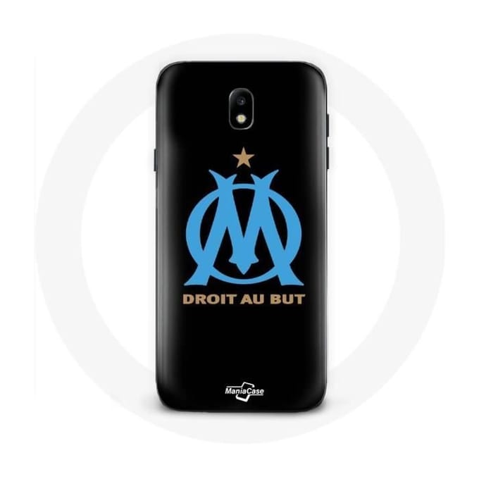 Coque - Olympique de Marseille - Galaxy J3 2017 - Logo - Souple - Protection noir