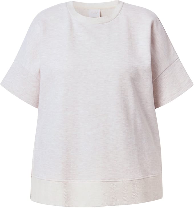 Ulla Popken - Dames - Sweatshirt - Parelwit - Maat 42+