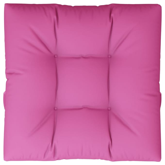 vidaXL - Palletkussen - 70x70x12 - cm - stof - roze