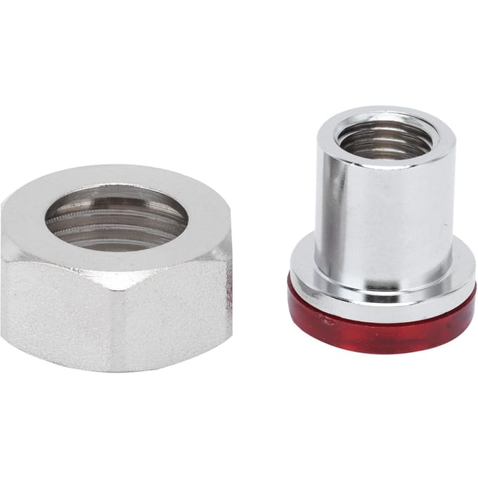 Biertap Snelkoppeling Adapter met Moer Pakking Tapbier Brouwaccessoire white