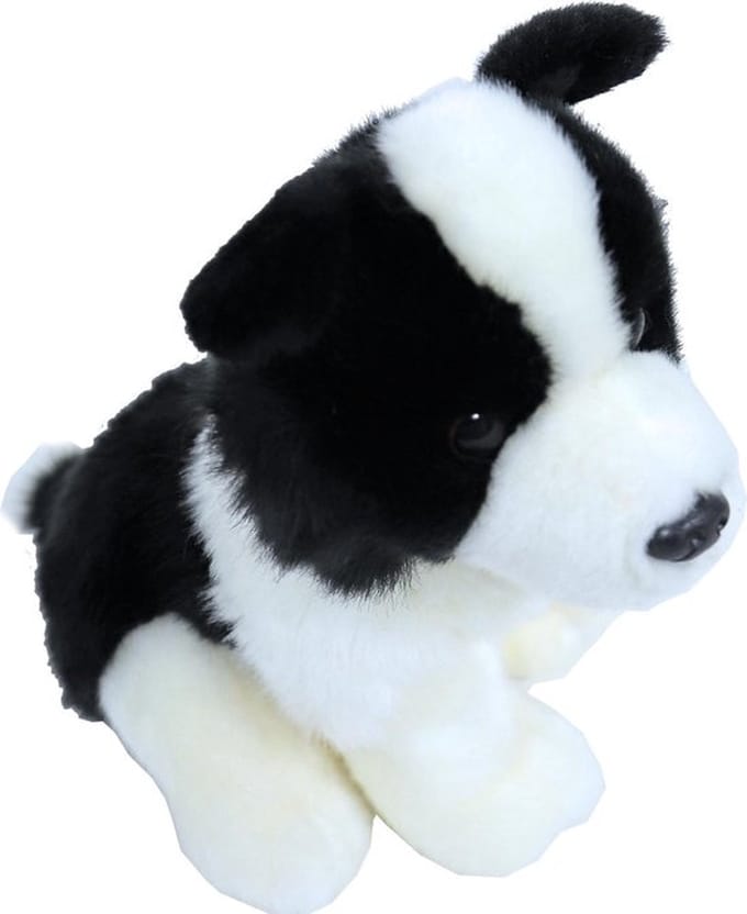 COLLIE PLUCHE ZITTEND 20 CM