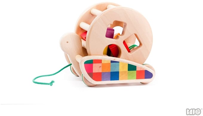 Bajo houten trekfiguur Slak met vormenstoof