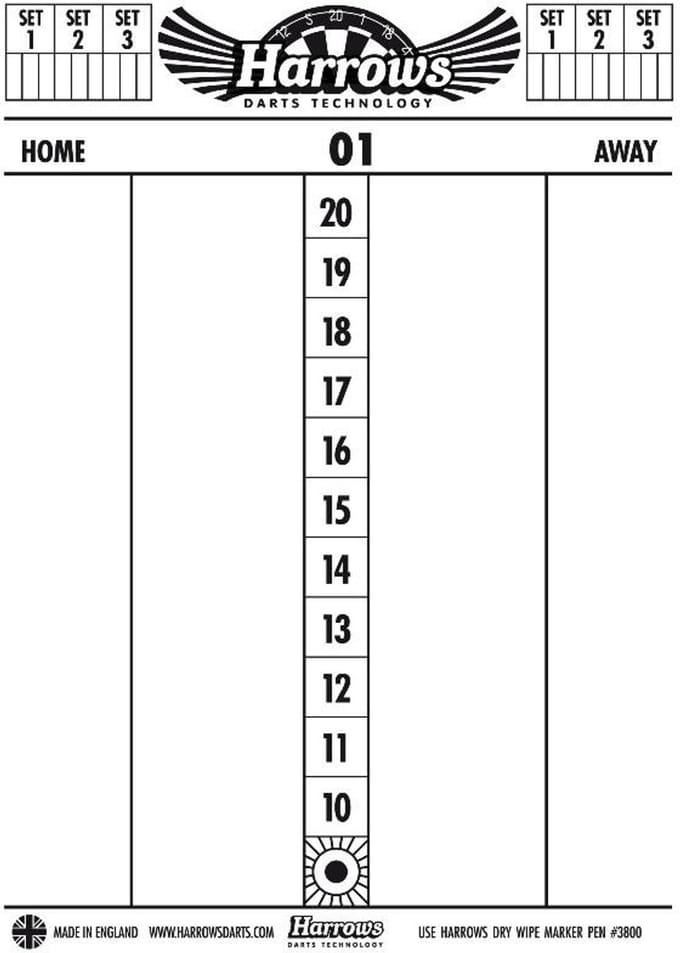 Scorebord Darts Dry Wipe