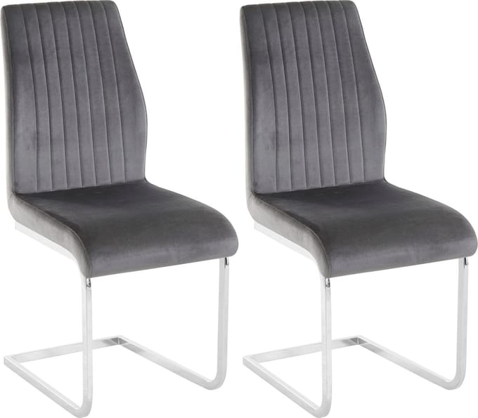 Greta-Eetkamerstoel - 2 Pack - Grijs
