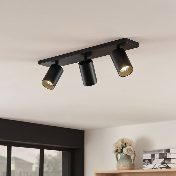 Arcchio - buitenspot - 3lichts - aluminium - H: 12.5 cm - GU10 - zwart