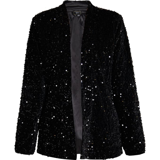 Faina Blazer met pailletten Dames zwart